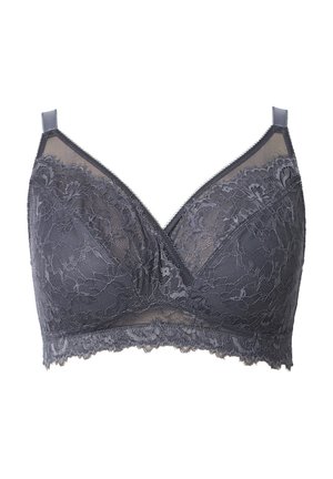Ulla Popken, BRALETTE, SPITZE, OHNE BÜGEL - Sujetador sin aros - dark grey