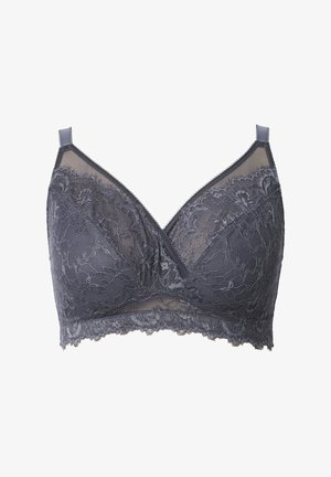 Ulla Popken, BRALETTE, SPITZE, OHNE BÜGEL - Sujetador sin aros - dark grey