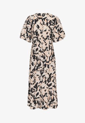 Kaffe, KAPACO PRINT - Cocktailkleid/festliches Kleid - beige black peach blurry leaf