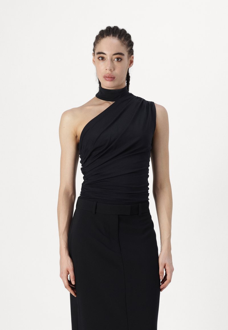 Abercrombie & Fitch BARE MOCK - Top - black beauty
