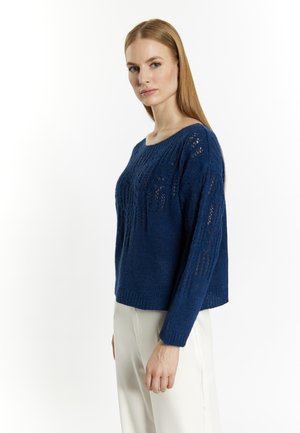 DreiMaster, DREIMASTER PULLOVER - Striktrøje - blau grau