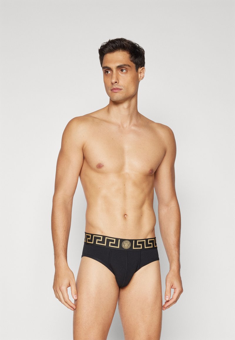 Versace - UNDERPANTS LOW RISE TOPEKA NEW LOGO - Slip - black/gold, Agrandir
