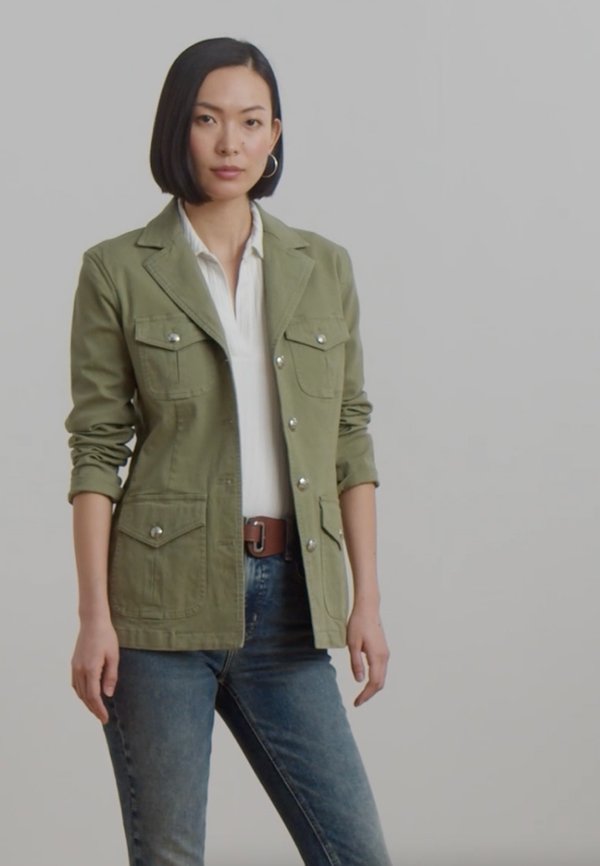 STRETCH COTTON CANVAS BLAZER - Blazer4