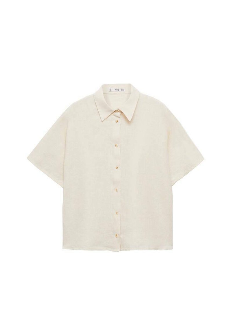 Mango Overhemdblouse zandkleur