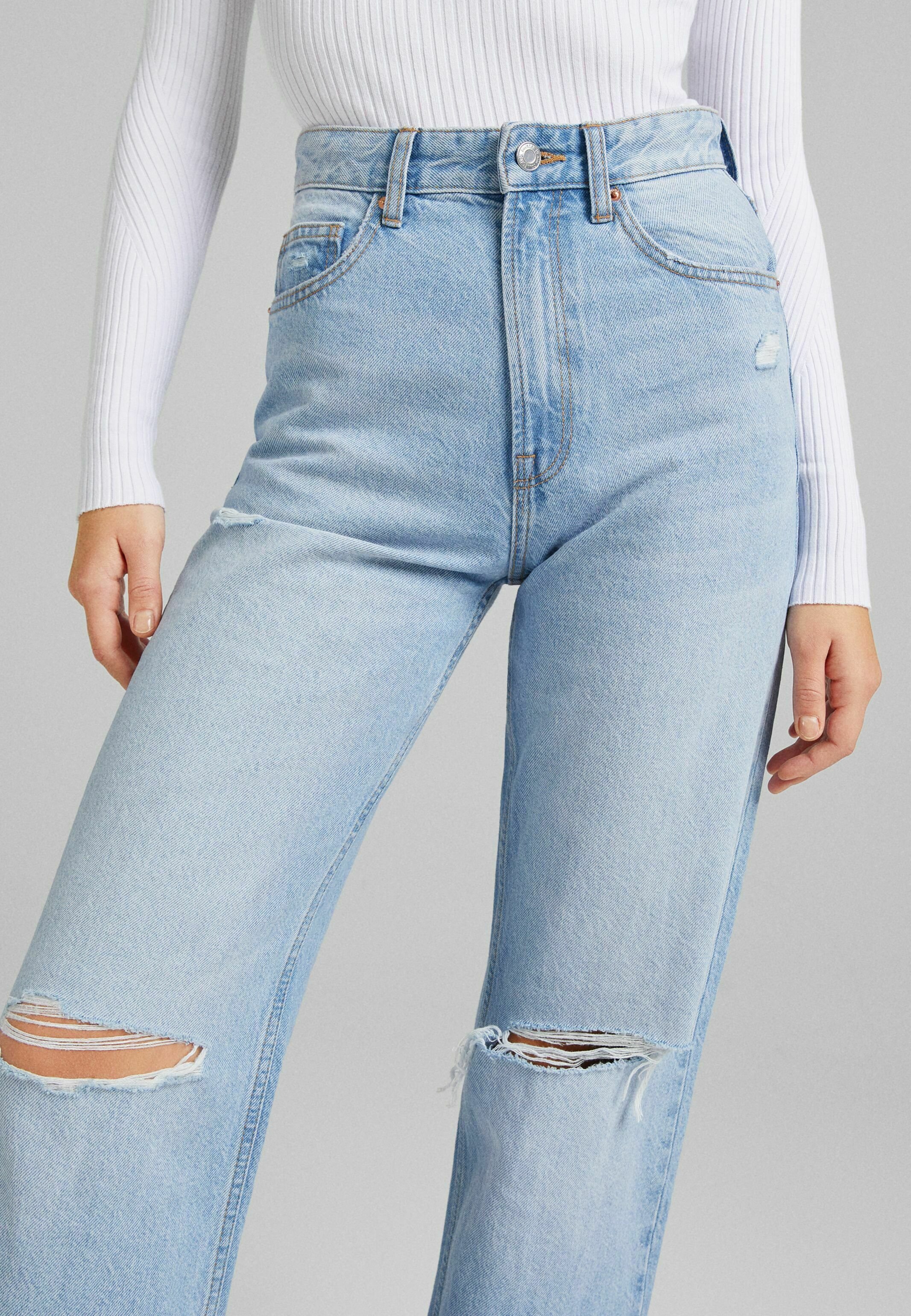 Bershka 90s WIDE - Bootcut jeans - blue denim - Zalando.de