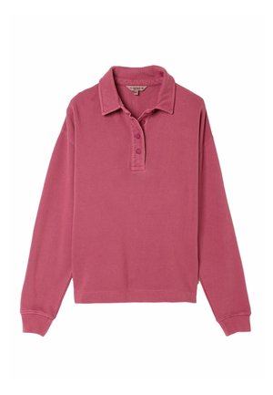 FatFace, QUARTER NECK COLLARED SWEAT TOP - Long sleeved top - dark pink
