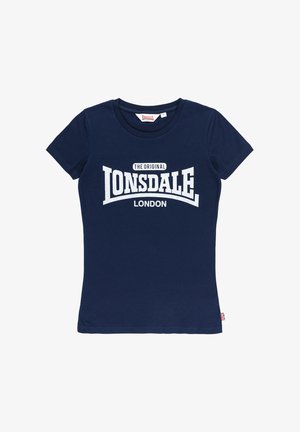 Lonsdale, TULSE - Tričko s potlačou - navy off-white