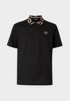 EMBROIDERY AND GREEK COLLAR - Polo - black