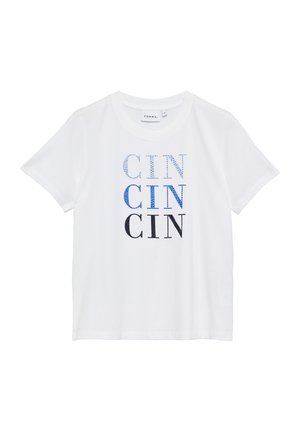 comma, T-SHIRT - T-shirt con stampa - weiß