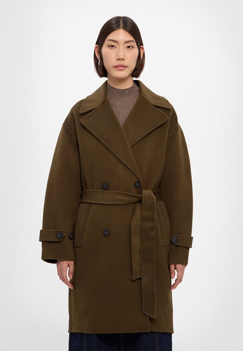 Manteau Militaire Kaki Lourd Taille 38 - Neuf Avec étiquettes - Toile Coton, Doublure Synthétique - Style Armée