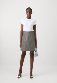 Selected Femme SLFNEW SKIRT - Odinis sijonas - steel gray
