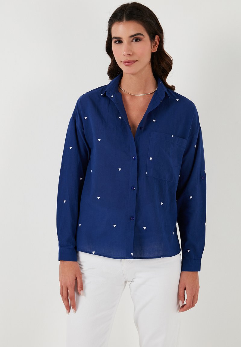 LELA REGULAR FIT - Chemisier - midnight blue