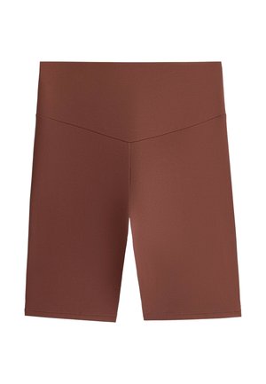 OYSHO, COMFORTLUX HIGH-RISE 20CM BIKER LEGGINGS 30586226 - Legging (type pantalon) - brown