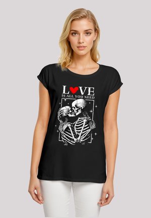 LOVE IS ALL YOU NEED - Print T-shirt - schwarz