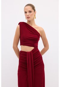 adL OFF THE SHOULDER LONG - Iltapuku - claret red