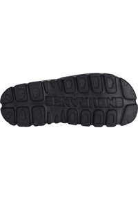 Black rubber sole featuring a textured surface with hexagonal and rectangular patterns, branded "ENDURANCE" across the midsection.
