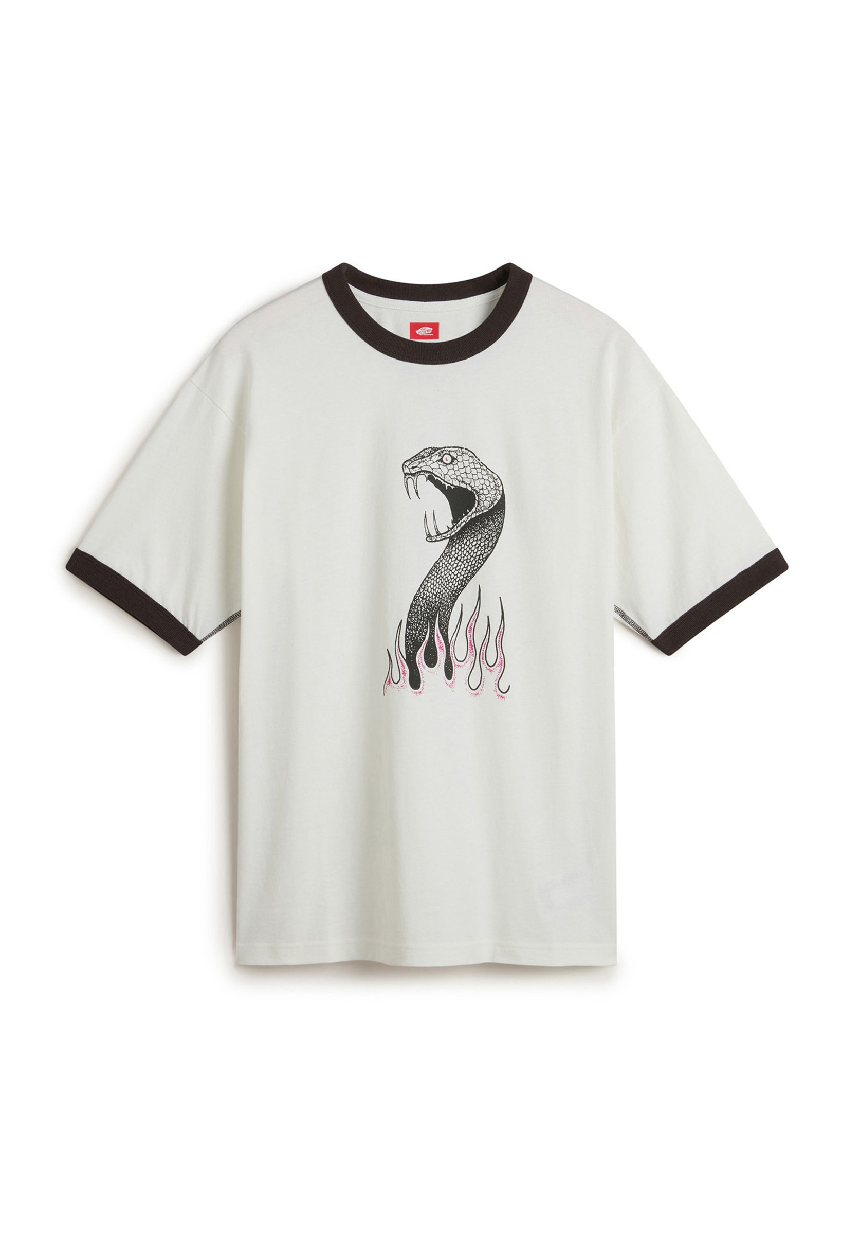Vans SKATE MIKE SNAKE FLAME RINGER - Triko s potiskem - white