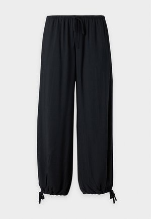Abercrombie & Fitch, CRINKLE BALLOON PULL ON PANT - Pantalon classique - black