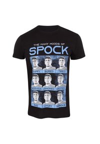 Henry Tiger STAR TREK MANY MOODS OF SPOCK - T-shirt con stampa - black