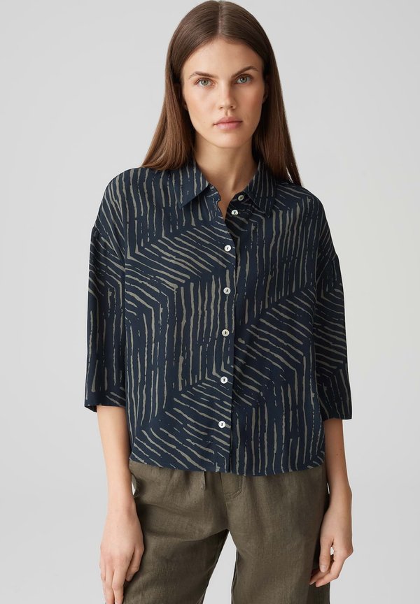 BOXY FIT TWO TONE PRINT - Hemdbluse