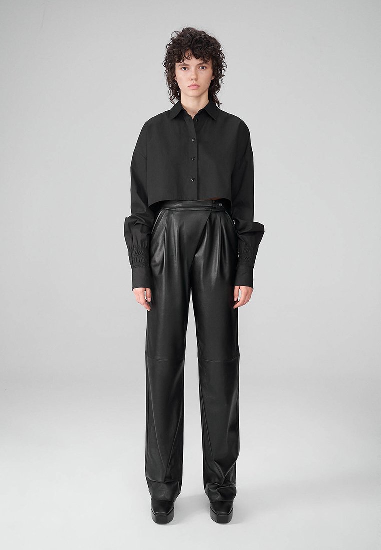 Vespucci by VSP Leren broek zwart