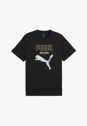 Puma, GRAPHICS CYBER PUMA T-SHIRT - Camiseta estampada - black