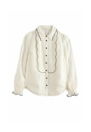 Love & Roses, SCALLOP FRONT BUTTON THROUGH LONG SLEEVE SHIRT - Hemdbluse - ivory