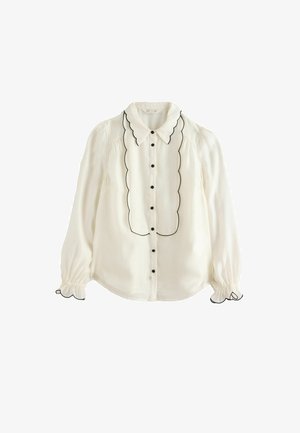 Love & Roses, SCALLOP FRONT BUTTON THROUGH LONG SLEEVE SHIRT - Button-down blouse - ivory
