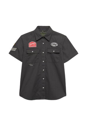 Superdry & Co, SUPERDRY SHORT SLEEVE SCOUT SHIRT. - Skjortebluser - gun metal