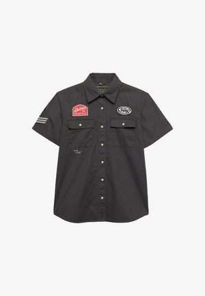 Superdry & Co, SUPERDRY SHORT SLEEVE SCOUT SHIRT. - Skjortebluser - gun metal
