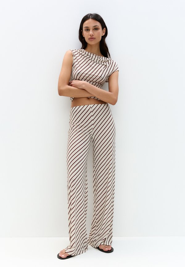 STRAIGHT-LEG STRIPED - Stoffhose