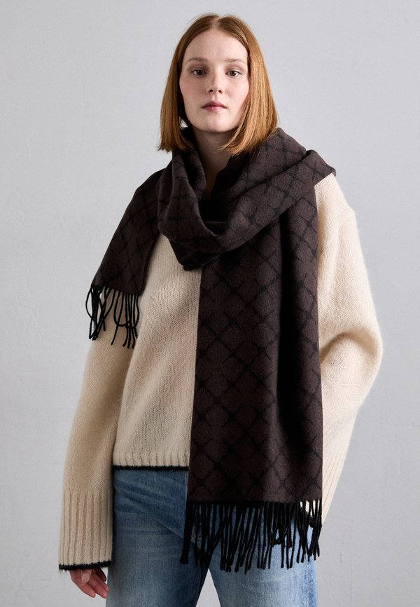 ORTEGA - Scarf - dark chokolate