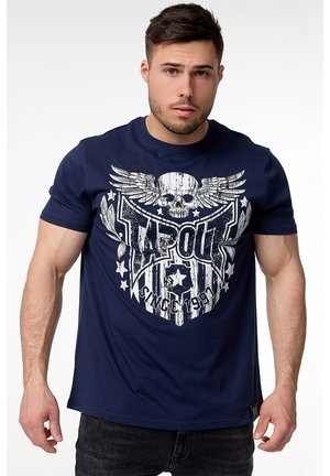 Tapout NORMALE PASSFORM WESTLAKE - T-shirt print - navy white