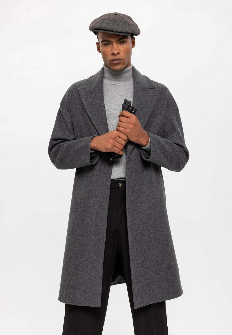 ANT Antioch Navy Blue Soft Textured Oversized Wrap Coat - Casa Grande