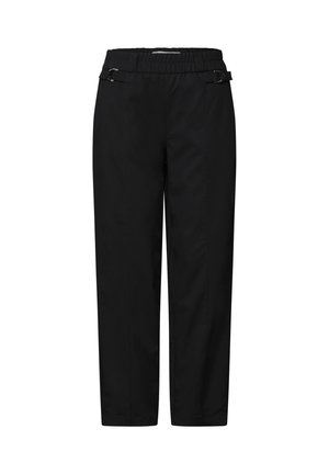 Street One, BARREL LEG HOSE MIT SCHNALLENDETAIL - Pantalones - black