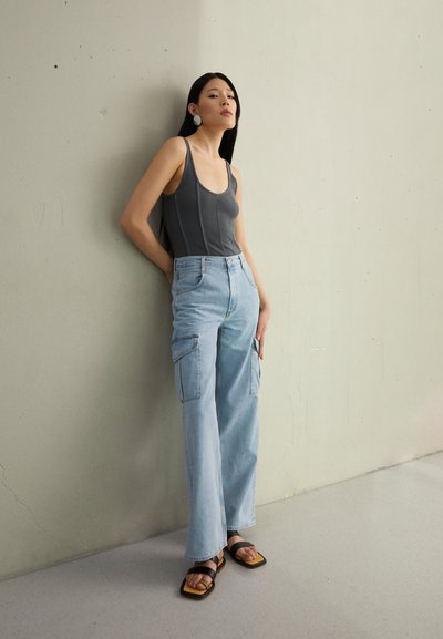 Agolde ELNA BODYSUIT - Μπλούζα - gravity grey