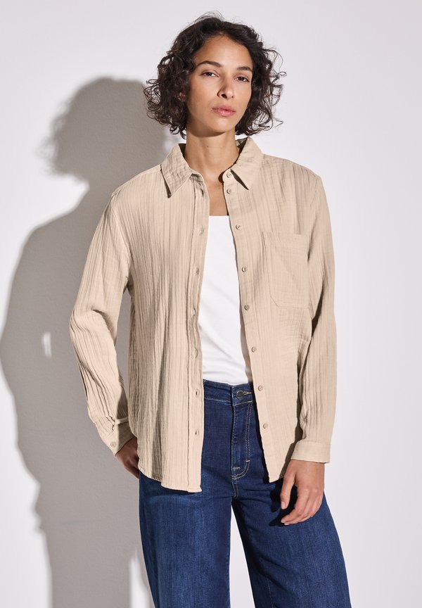 Hemdbluse - beige