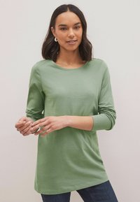 Next LONGLINE LONG SLEEVE CREW NECK TOP - Pikkade varrukatega topp - green