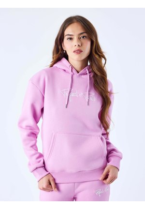 Felpa con cappuccio - rose flamant   blanc cassé