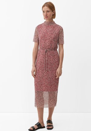 MESH MIT PLISSEEFALTEN - Vestido informal - pink