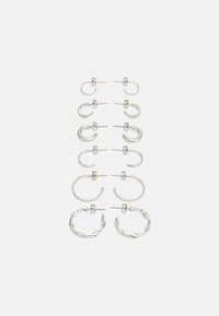 Pieces - PCDIONA HOOP EARRINGS 6 PACK - Øredobber - silver-coloured Miniatyrbilde 1