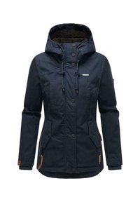 Unselected, navy with black fur