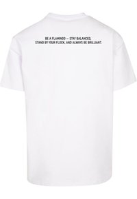Merchcode FLAMINGO HEAVY - T-shirt print - white