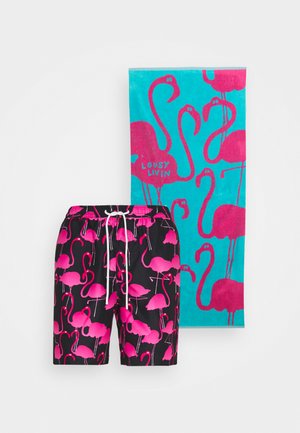 TOWEL FLAMINGO - Surfshorts - black/blue