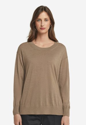 ULTRAFINE ROUND-NECK - Stickad tröja - Natural