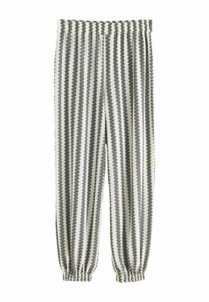 Next, Bukser - black ecru stripe