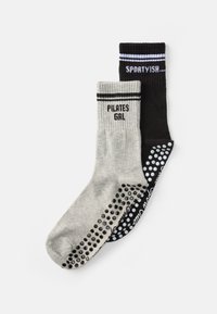 PILATESCLUB 2 PACK - Zeķes - grey/black