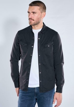 Emilio Adani POLOSHIRT LANGARM - Hemd - schwarz