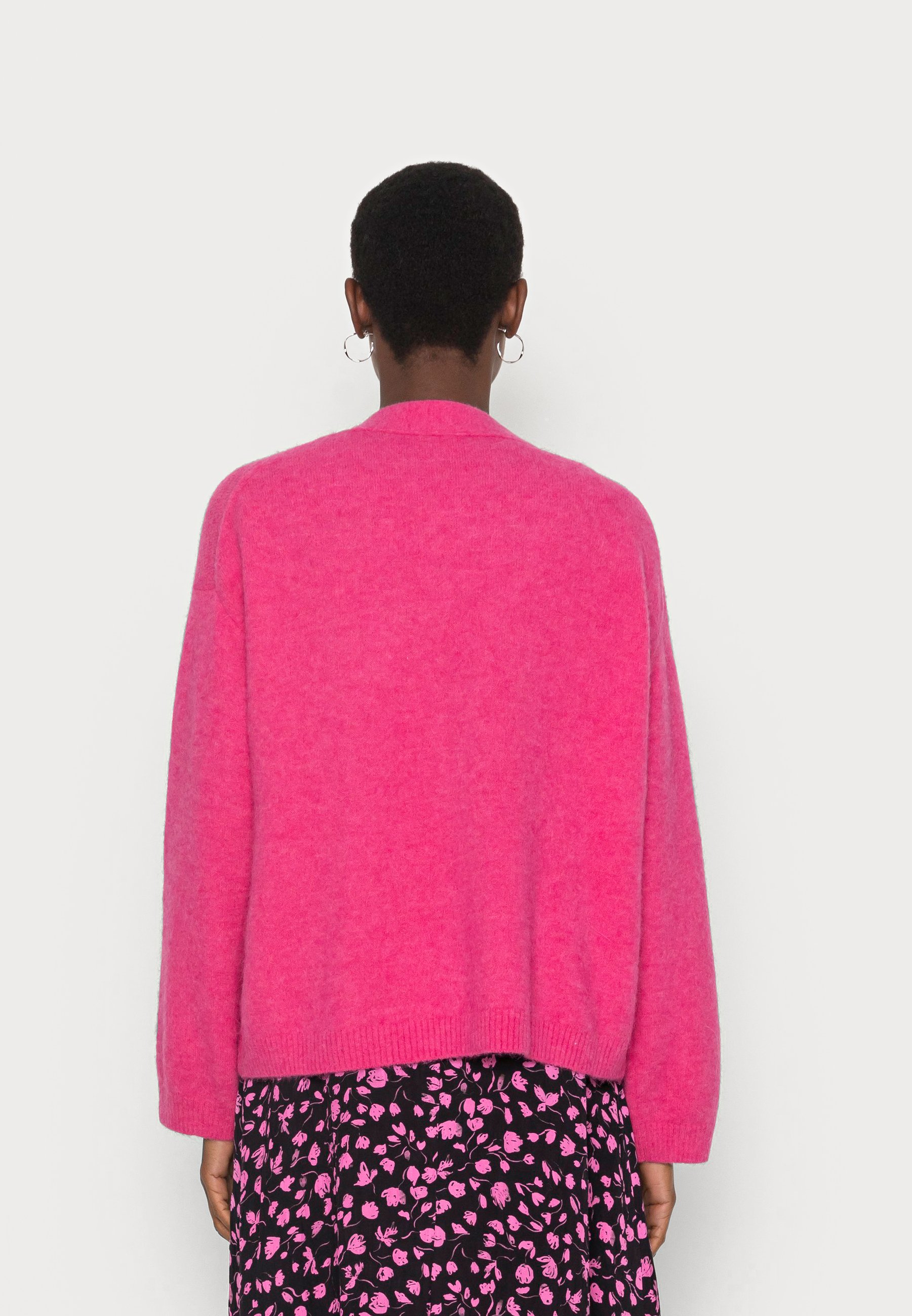 ARKET Cardigan - fuschia pink/pink 