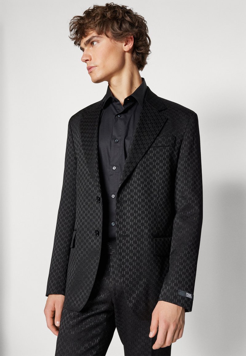 KARL LAGERFELD JACKET PURPOSE - Blazer jacket - black/black/black 